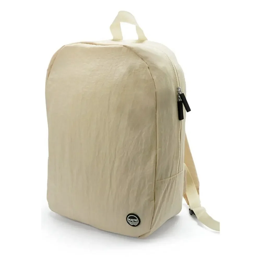 MAYIM Model MAYIM Beige Zip Backpack I16
